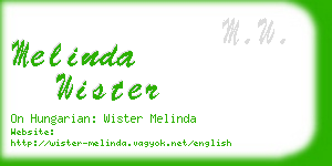 melinda wister business card